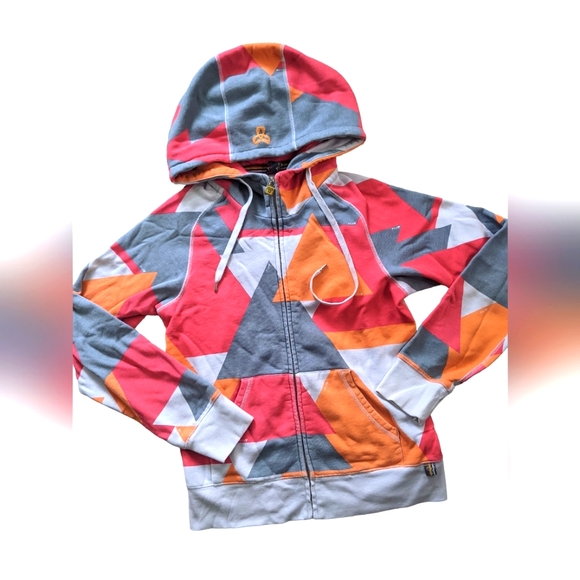 ARITZIA TNA thick full zip hoodie graphic pattern size small - Picture 1 of 8